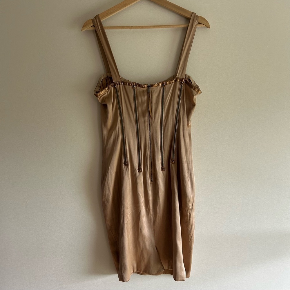 Vintage Dolce & Gabbana F/W 2007 Silver Zipper Dress sz 46 - Picture 11 of 16